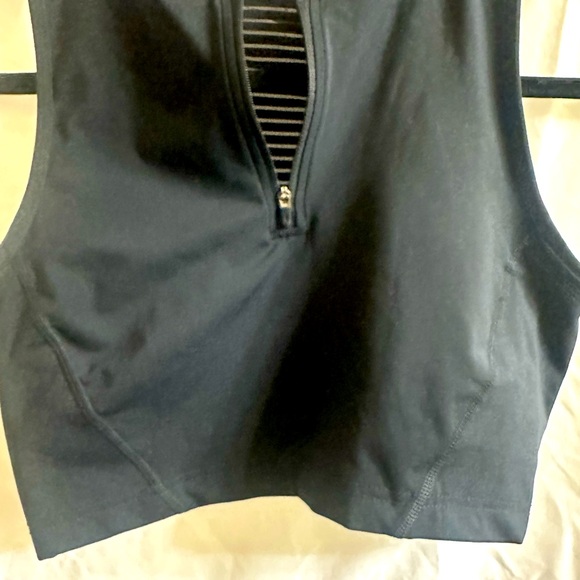 Black Medium Nike Pro Sleeveless Zip-Up Top - Picture 1 of 10